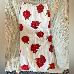 Winston White white long skirt flowery size L